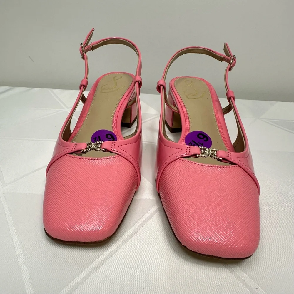 Sam Edelman Women's Tarra 2 Slingback Heel Pink Lotus Size 6.5 NWOB - Picture 3 of 10